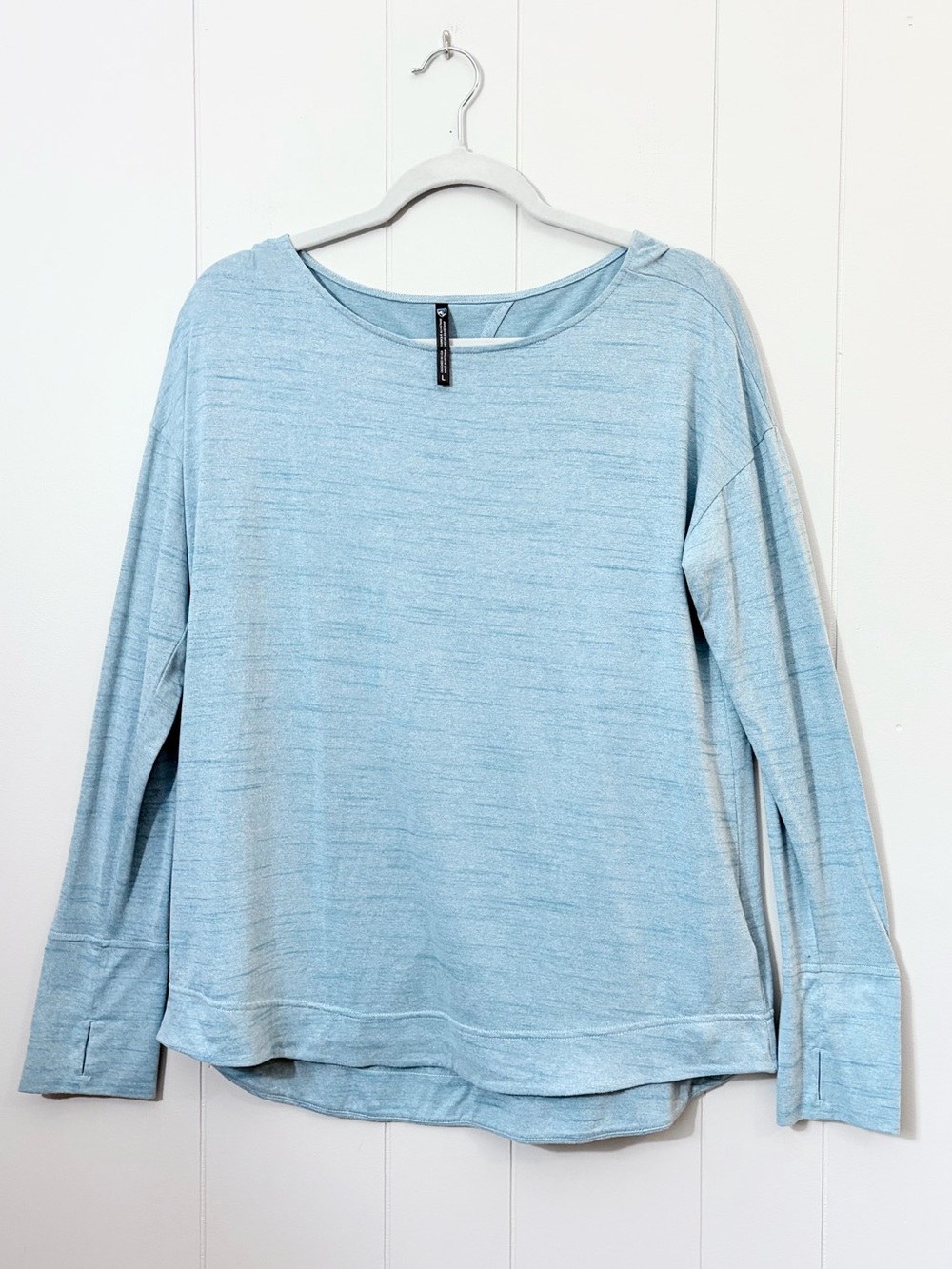 Kuhl Open Back Long Sleeve Crewneck Top Sky Blue Pullover Yoga Gorpcore Large